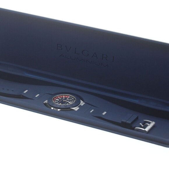 BVLGARI Aluminum BB40ATGMT GMT Navy Dial Automatic Men's Watch_883704 - Picture 1 of 7